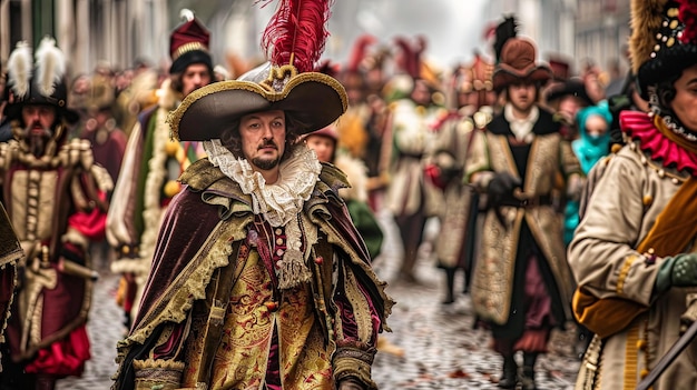 Binche Carnavals Historische Parade