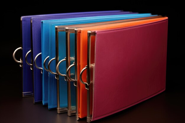 Binder ring with identical color file folders