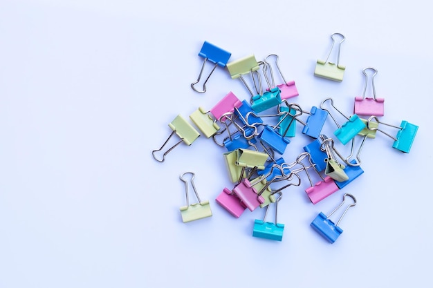 Binders clip on white background