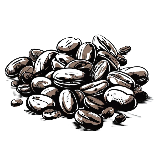 bing 中国の黒と白のブラック コーヒー豆