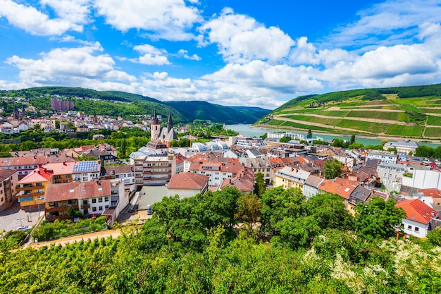 Bingen am Rhein aerial view