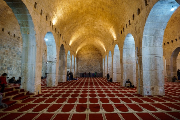 binnen Al-Aqsa Moskee Oude Stad van Jeruzalem Palestina