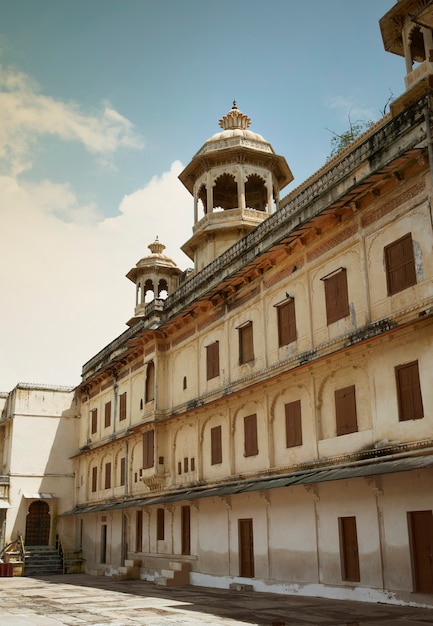 Binnen het stadspaleis in udaipur