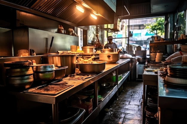 binnen keuken in de Street food professionele reclame food fotografie