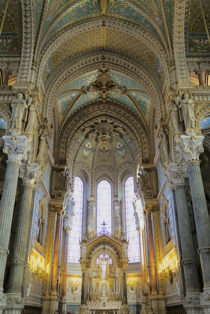 Binnenland van de basiliek van Notre Dame de Fourviere, Lyon