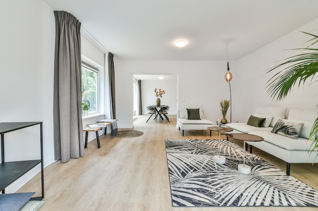 Binnenland van luxe en mooie woonkamer