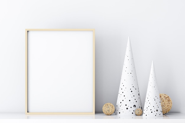 Binnenlijst mockup kerst 8x10 gouden lijst