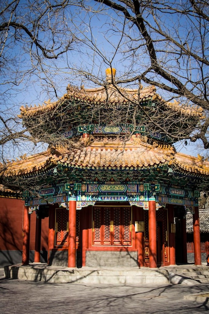 Binnenplaats van Lama-tempel in Peking, China