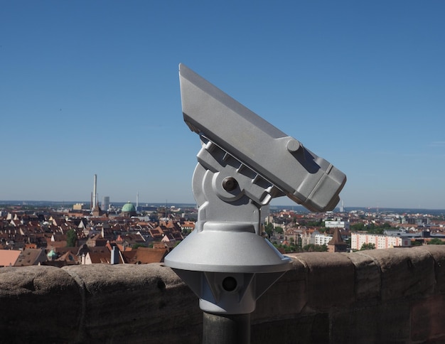 Binocular at viewing platform