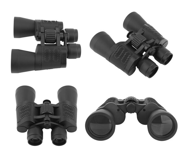 Photo binocular on a white