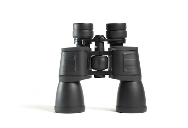 Binoculars on white background