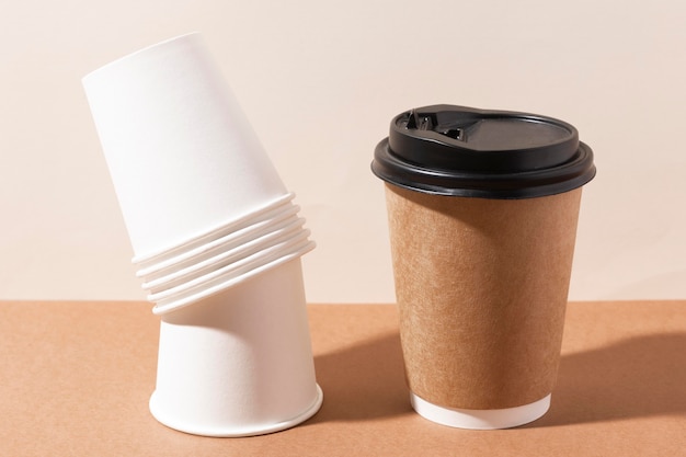 Bio cardboard paper cups for coffee