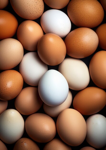 Фото bio свежие куриные яйца на зеленом фермерском питании белковое здоровое питание генеративная аи