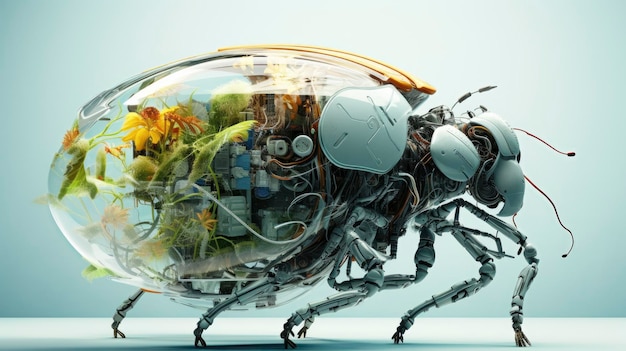 Bio-geïnspireerde robotica geavanceerde technologie innovatieve natuur navolgende machines biomimetische techniek futuristische toepassingen gecreëerd met generatieve AI-technologie