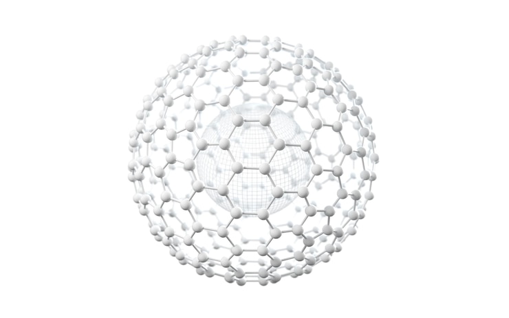 Photo 生化学科学ノード分子接続 3 d レンダリング