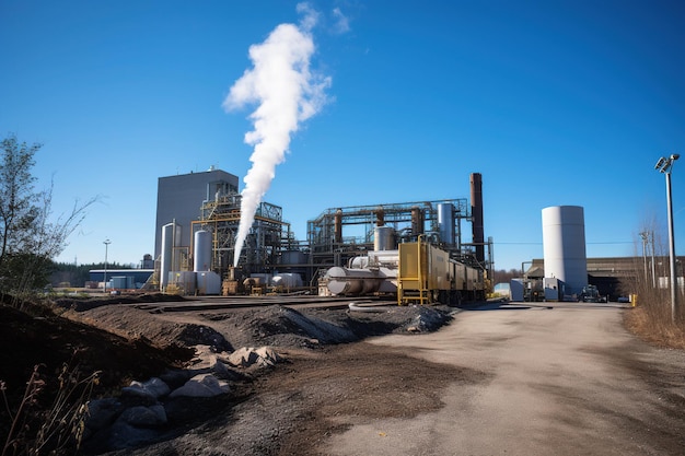 A bioenergy facility converting organic waste into energy