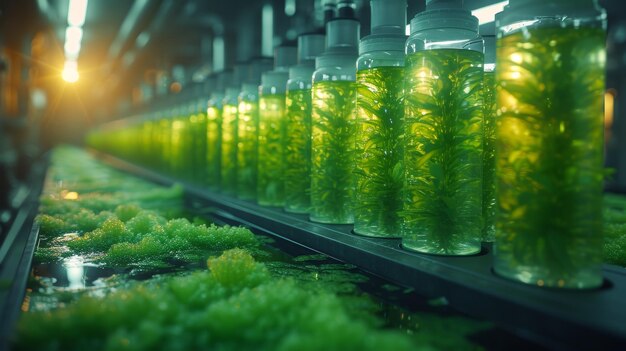 Biofuel industry project algae research in industrial laboratories for medicine photobioreactor used in algae fuel laboratory biofuel industry project