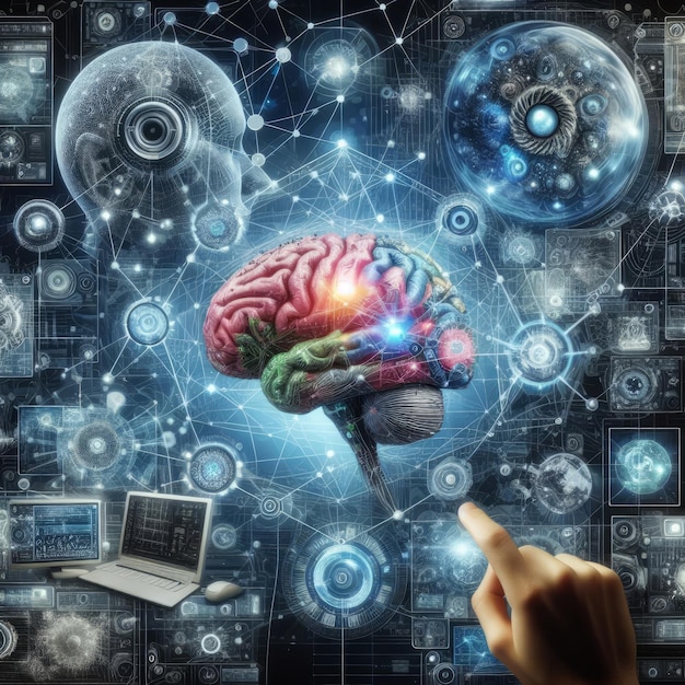 Biologicaltechnological connection of the human brain with computer neural networksinfluence of AI