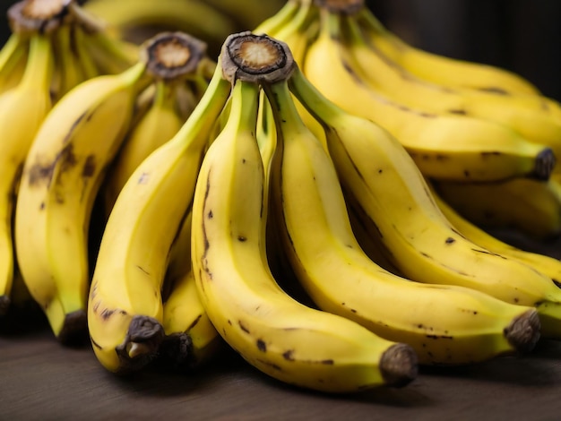 Biologische gele bananen rijp en overvloedig Frischheid en voeding in een volledige opname