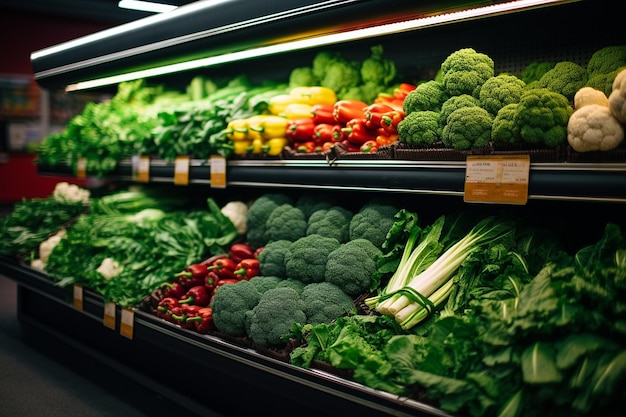 Biologische producten in de supermarkt