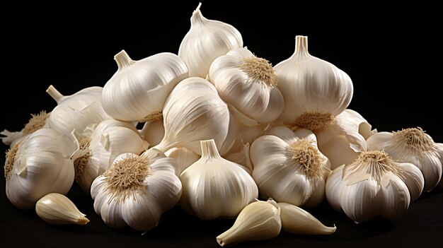 Biologische rauwe witte knoflookbollen