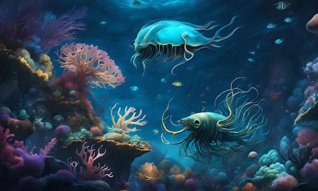 Bioluminescent Creatures of the Deep Sea