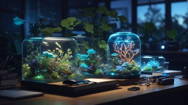 Bioluminescent Desk Organizers Living Organizational Aids