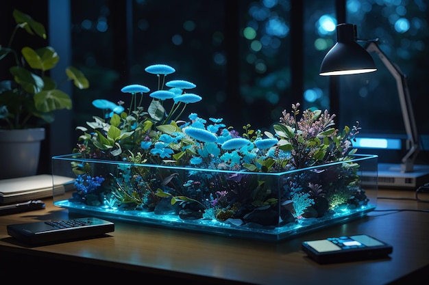 Bioluminescent Desk Organizers Living Organizational Aids