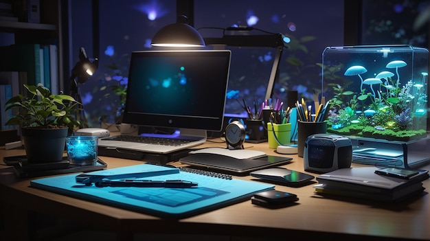 Bioluminescent Desk Organizers living Organizational Aids