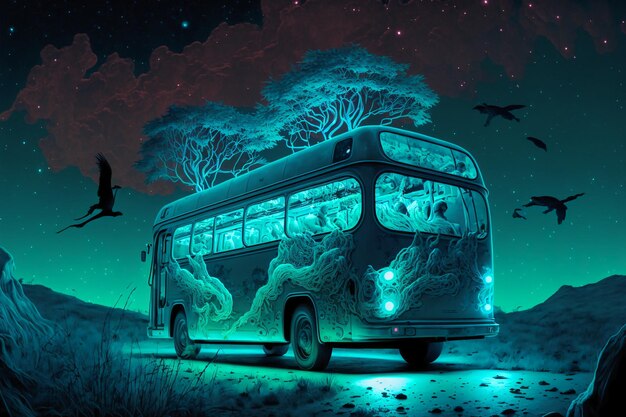 Bioluminescent Xanax bus trip.