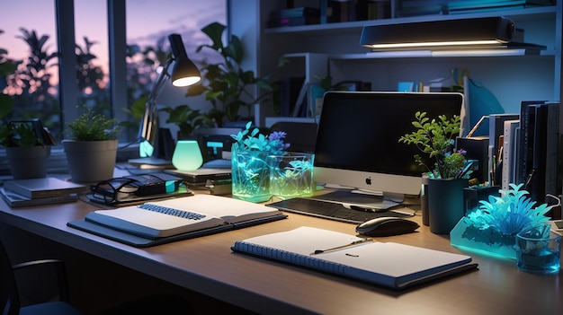 Bioluminescente bureau-organizers Levende organisatiehulpmiddelen