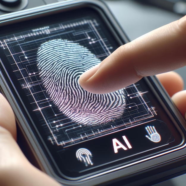 Photo biometric fingerprint scan with ai interface