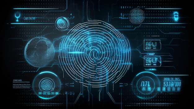 Biometric fingerprint scanning for digital security and the creation of an identification concept G