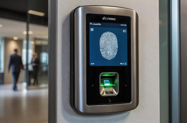 Foto autenticazione di sicurezza biometrica utilizzando lo smartphone