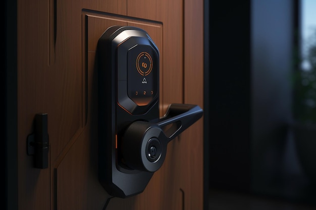 Biometricenabled smart lock on a residential Generative ai