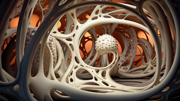 Foto macro di struttura delle cellule cutanee di progettazione biomorfica