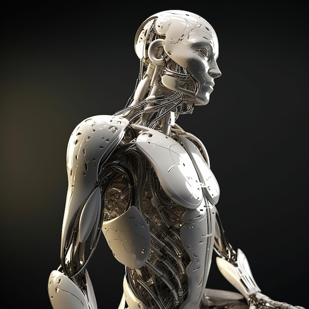 Bionische menselijke robot Generatieve AI