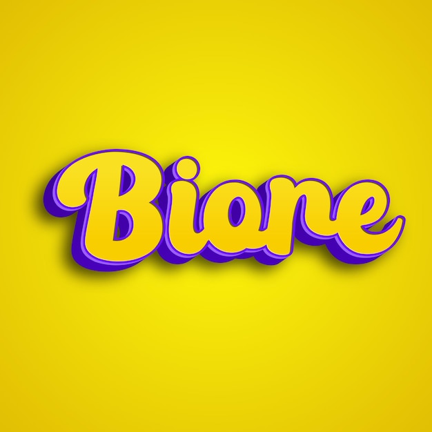 Biore typography 3d design yellow pink white background photo jpg