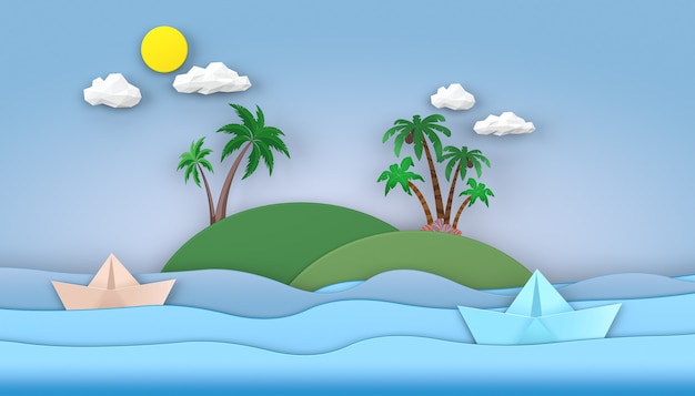 bioscoop 4D-weergave van zomer zeewater afbeelding achtergrond