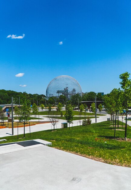 Photo biosphere against blue sky