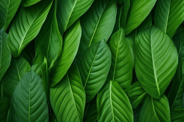 Foto la meraviglia biotecnologica che esplora il mondo macro delle foglie verdi vibranti