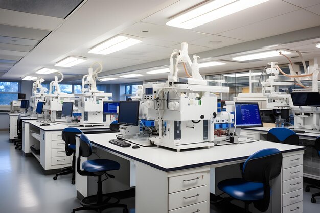 Photo biotechnology lab workstations