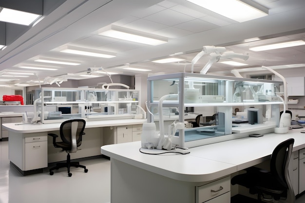 Photo biotechnology lab workstations