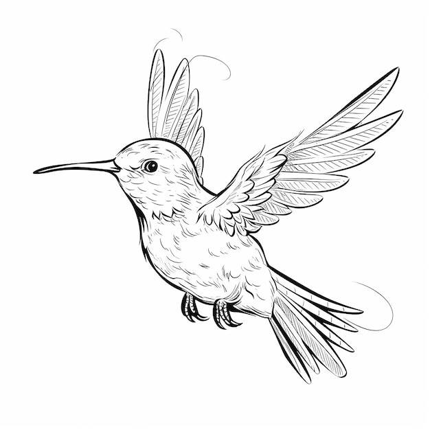 鳥の絵を描くページ