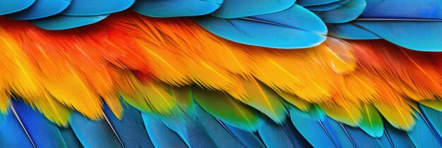 Bird beautiful macaw feathers