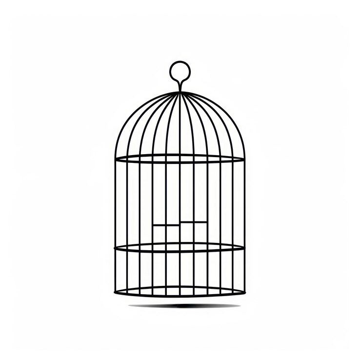 Photo bird cage chandelier lamp