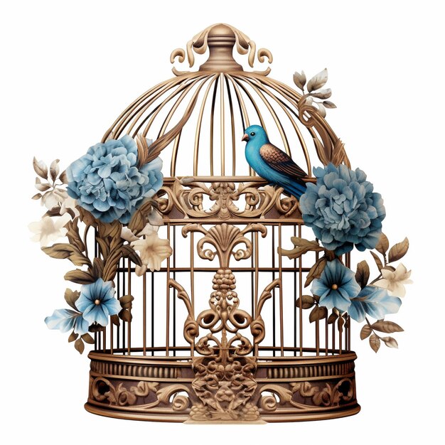 Photo bird cage image illustration