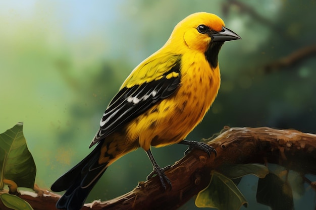 Bird eurasian golden oriole