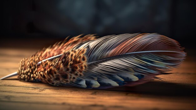 Photo bird feather ai generate