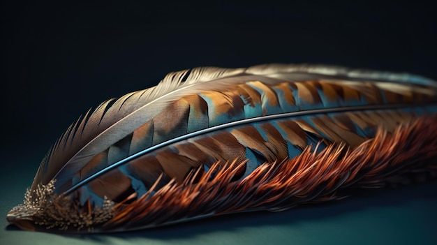 Photo bird feather ai generate